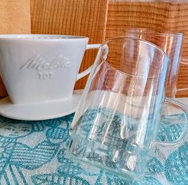 Set Melitta 101 anni '60 e 2 tazze  bistrot