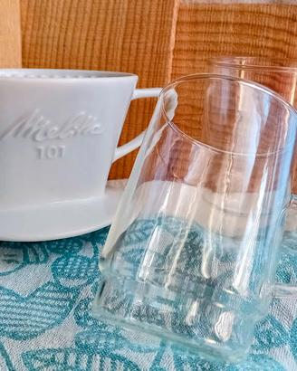 Set Melitta 101 anni '60 e 2 tazze  bistrot