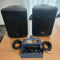 Casse attive Soundking FP208-1A + cavi e microfoni