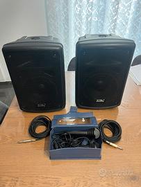 Casse attive Soundking FP208-1A + cavi e microfoni