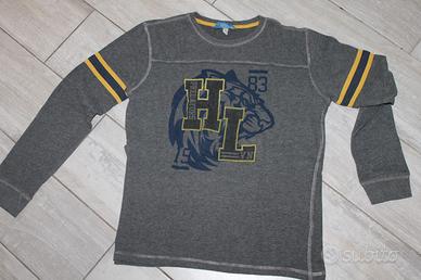 T-shirt grigia maniche lunghe