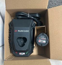 Batteria 2,5ah caricabatterie 6a 12v Parkside