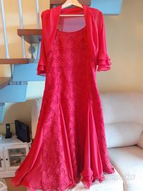 abito rosso da cerimonia 