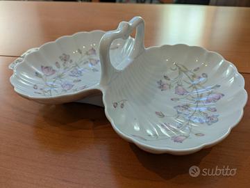 Mini-Vassoio in porcellana a due scomparti