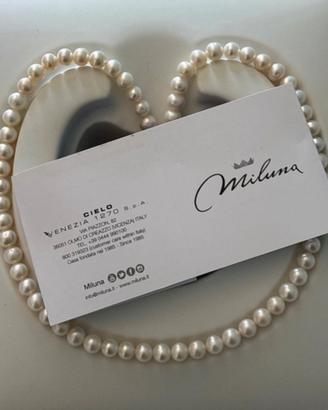 Collana oro 750 e perle