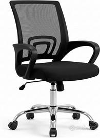 Sedia Ufficio Ergonomica con Supporto Lombare,