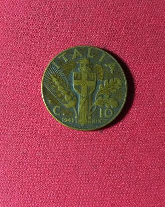 Moneta 10 Centesimi 1941 Vittorio Emanuele III