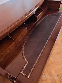 cassettone + 2 comodini in piuma di noce 