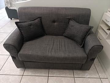 Divano 2 posti grigio compatto – 125 cm