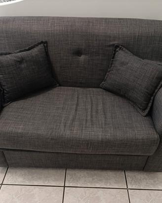Divano 2 posti grigio compatto – 125 cm