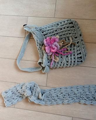 Borsa e sciarpina uncinetto