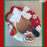 Ghirlanda Natalizia Handmade con cagnolino