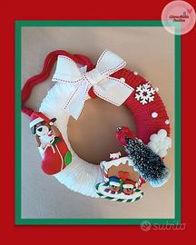 Ghirlanda Natalizia Handmade con cagnolino
