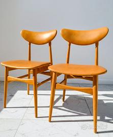 Set 2 sedie Vintage Scandinave, anni '70