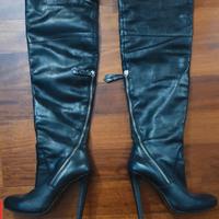 stivali al ginocchio in pelle