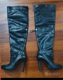stivali al ginocchio in pelle