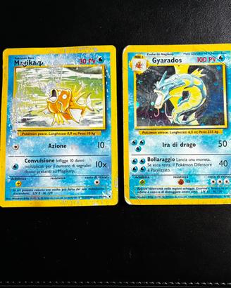Carte pokemon Magikarp e Gyarados