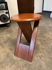 Sgabello Bankotte di Butzke in legno, pieghevole