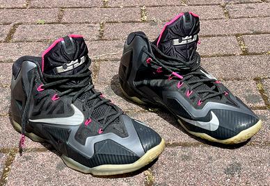Nike LeBron 11 "Away" Black Red Silver