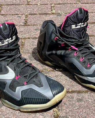 Nike LeBron 11 "Away" Black Red Silver