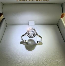 Diamante su anello in oro bianco 0,50 k - cD cNone