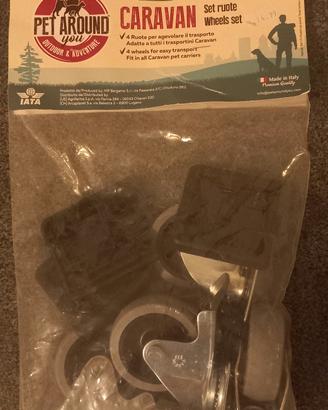 Set 4 ruote per trasportini Caravan