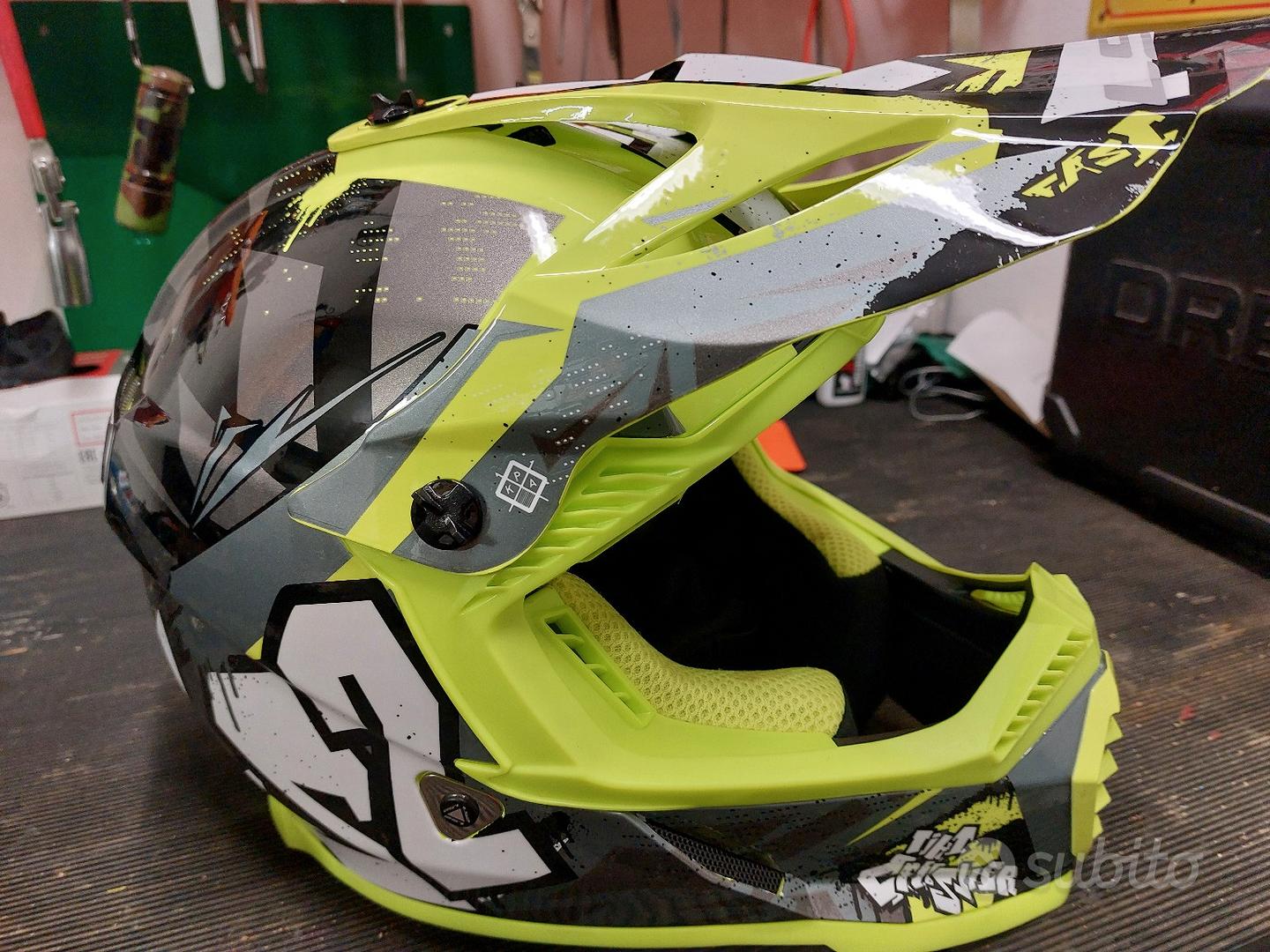 Casco Cross Bambino Ls2 Mx437 Fast Evo Mini Crusher Crusher Black Yellow