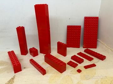 Lego - Lotto di 45 pezzi rossi, varie dimensioni