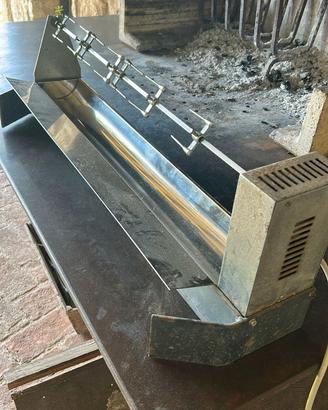 Girarrosto da camino/bbq amovibile elettrico 220 V