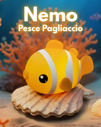 LAMPADA SILICONE FORMA DI PESCE PAGLIACCIO NEMO