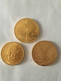 Acq monete oro sterline dollari corone krugerrand