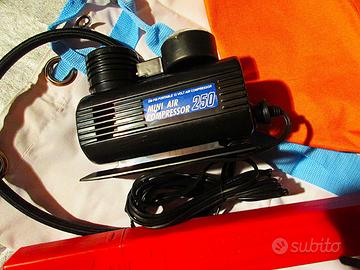 COMPRESSORE Portatile 12 Volt NUOVO + 2 ZAINETTI