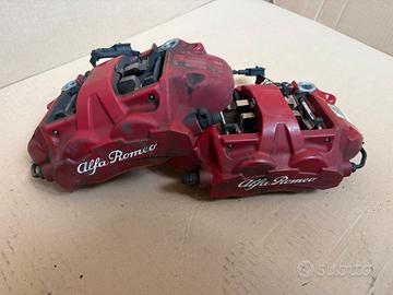 Pinze rosse ant e post alfa romeo giulia