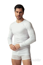 Maglia uomo invernale caldo 100%cotone manica lung