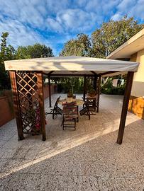 Gazebo in legno massello 3x3