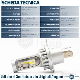 Subito - RT ITALIA CARS - Kit Luci LED H4 Per Alfa Romeo SPIDER DUETTO  8000L - Accessori Auto In vendita a Bari