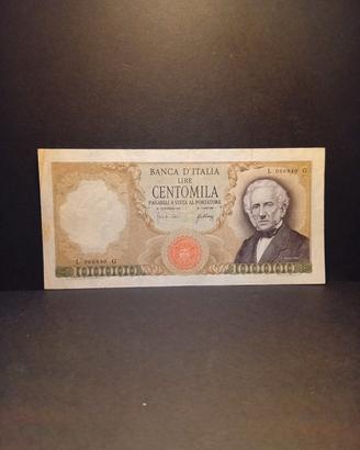 100.000 Lire MANZONI  1967 (RARITÀ R2) AL NATURALE