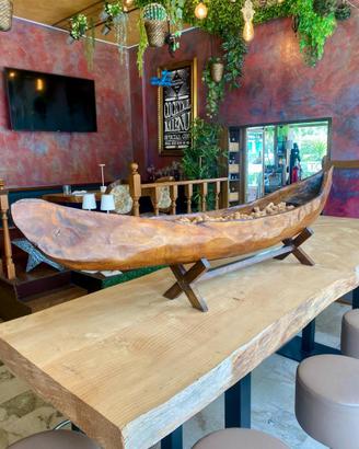barca in teak massello da arredo