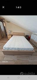 letto contenitore + materasso alta qualità memory 