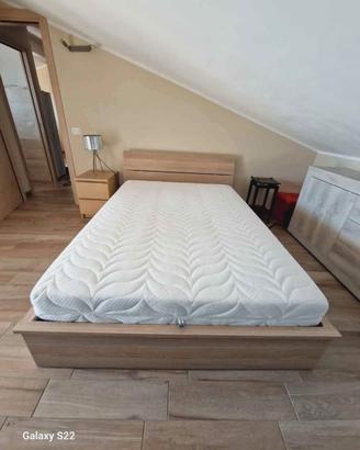 letto contenitore + materasso alta qualità memory 