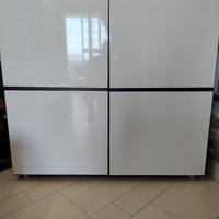 madia moderna bianca/wengè