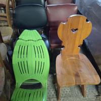 Sedie in legno in plastica in pelle,sgabelli,