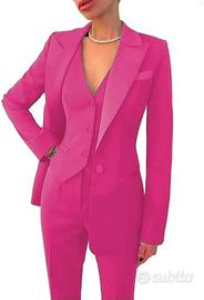 Completo donna elegante fucsia Taglia S 3 pezzi