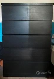 Cassettiera nera MALM Ikea