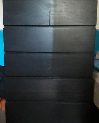 Cassettiera nera MALM Ikea