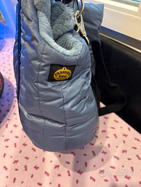 Borsa per cane invernale azzurra