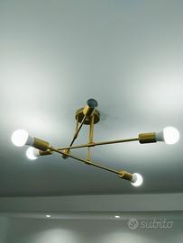 Lampadario moderno color oro