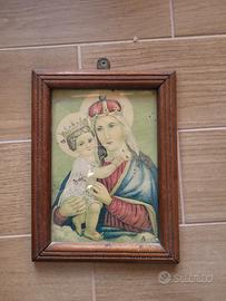 quadro vintage madonna con bambino