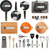 Starter Kit da Cucina da 60 Pezzi della Noah