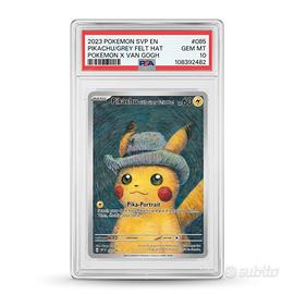 Pikachu with Grey Felt Hat Van Gogh Replica PSA 10